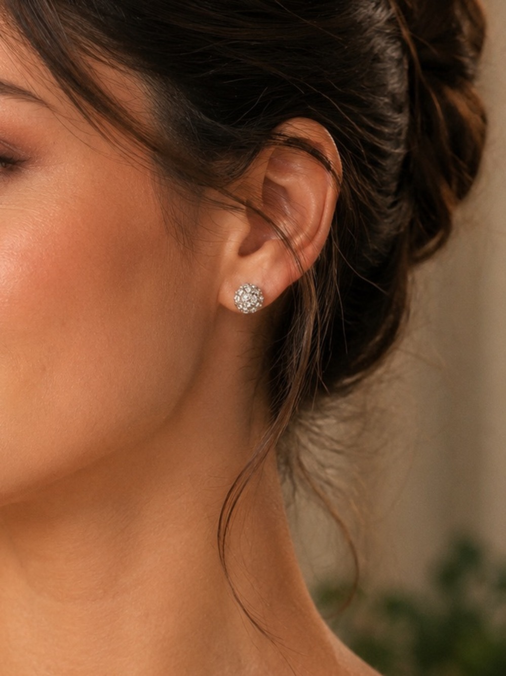 JCPenney Sparkling Silver Crystal Earrings